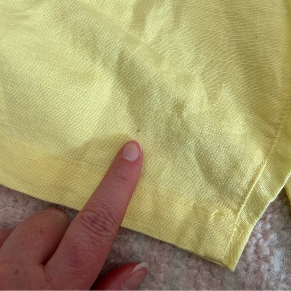 NWT Janie and Jack Pale Yellow Bermuda Shorts Size 8 Linen Cotton Blend - Picture 10 of 11